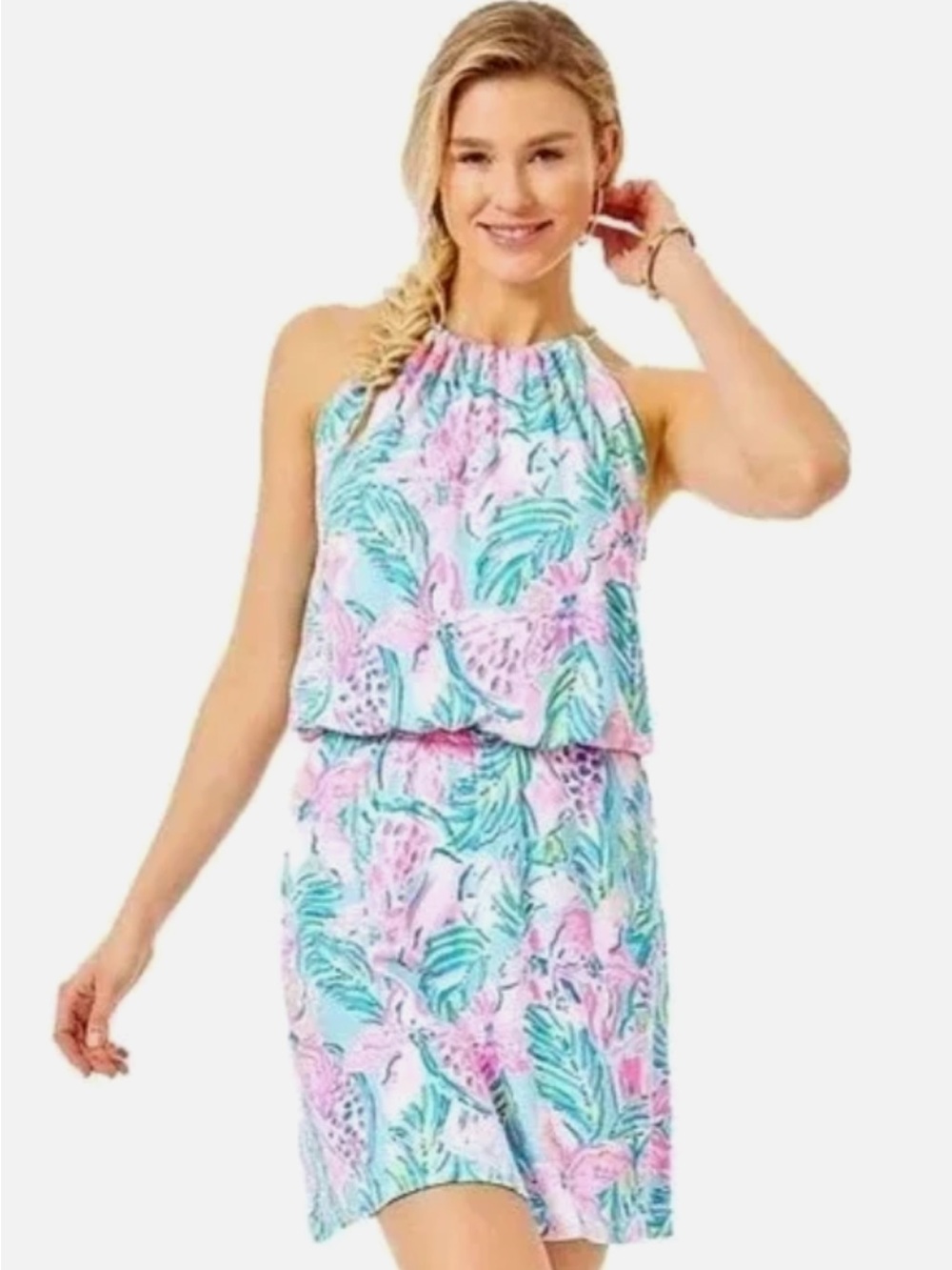 NWT LILLY PULITZER SIZE SMALL BOWEN SKORT ROMPER *GIMME THE JUICE* BLUE IBIZA